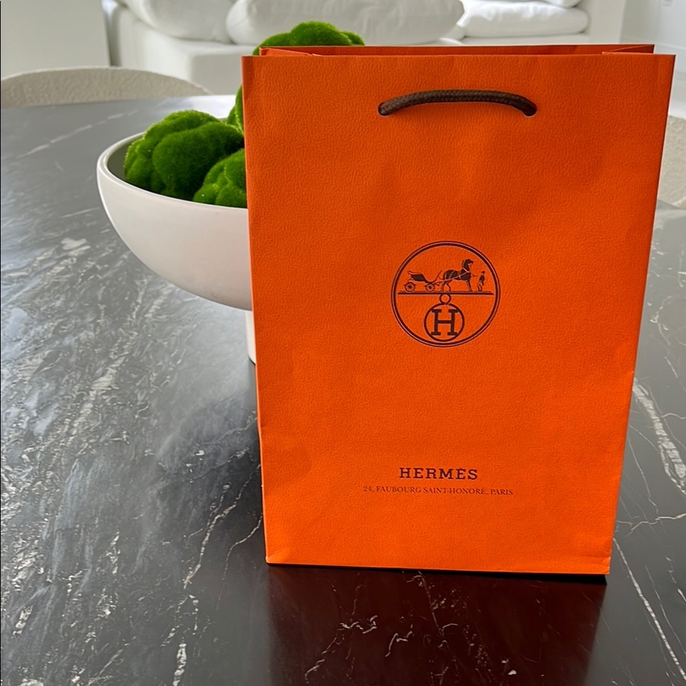 Hermès Orange Shopping Bag